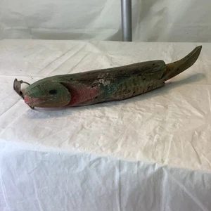 Boswell Carved Fish Trout 1990 Signed Rustic Folk Art Cabin Vintage Nature - Picture 1 of 9