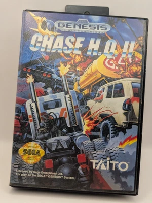 Chase H.Q. 2 Sega Genesis 1993 Game Cartridge + Box  - RK074 - Image 1 of 4