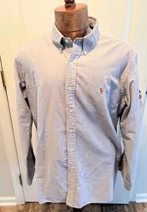 Vintage 90er hellblau 100% Baumwolle Button Down Hemd Polo Ralph Lauren Gr. XL - Bild 1 von 16