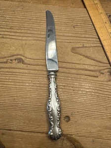 Antikes Whiting Louis XV Sterling Griff 9 1/8" Messer Monogramm R - Bild 1 von 6