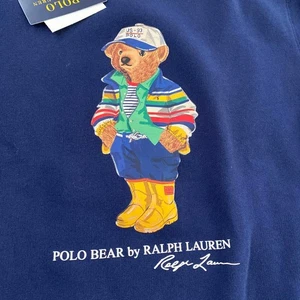 Raro Polo Ralph Lauren Oso Sudadera Azul Marino Usado Mujeres Japón Talla Libre, NUEVO - Imagen 1 de 8