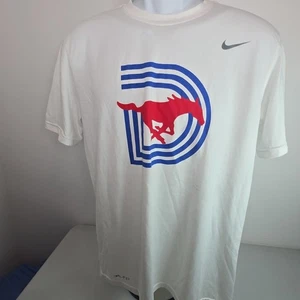 Nike SMU Mustangs Team Issue Dri-Fit T-Shirt "Dallas" Kursiv genähtes Logo Gr. Large - Bild 1 von 6