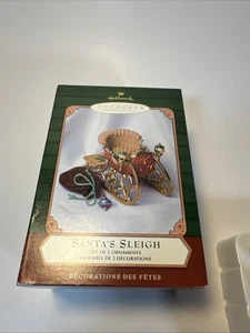 NEW Hallmark Keepsake Christmas Ornament 2001 “Santa’s Sleigh” - 2 Ornaments - Picture 1 of 5