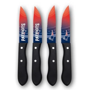 Set coltelli bistecca NFL New England Patriots 4 pezzi nuovi sigillati squadra di calcio - Foto 1 di 6
