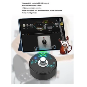 BT 5.1 MIDI Foot Controller Wireless USB MIDI Controller For Software Effector - Picture 1 of 12