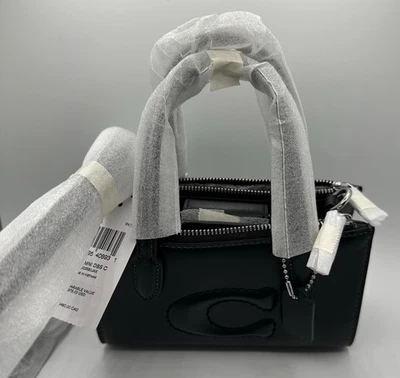 Nuevo con etiquetas Mini Bolso de Mano Coach New York Nina Pillow "C" en Negro CT804 Foto 1 de 4
