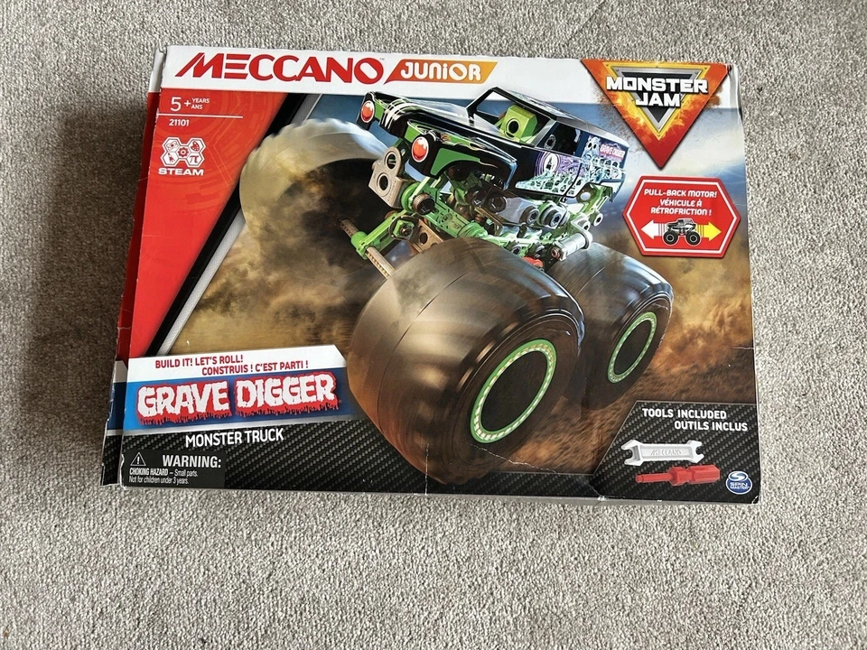 Meccano Junior Monster Jam Truck Grave Digger Age 5