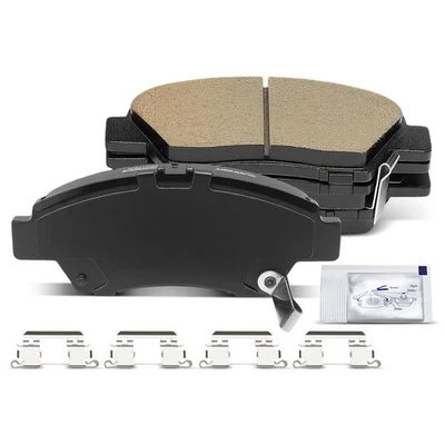 4x pastilhas de freio dianteiras de cerâmica para Honda Fit 2015 2016 2017 2018-2020 com ferragens - Imagem 1 de 4