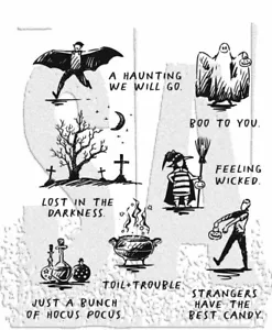 TIM HOLTZ CLING STAMP "HALLOWEEN SKETCHBOOK" CMS469 STAMPERS ANONYMOUS - Bild 1 von 6