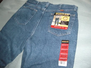 MENS RUSTLER STRAIGHT LEG REGULAR FIT JEANS 38X32 NEW  - Picture 1 of 7