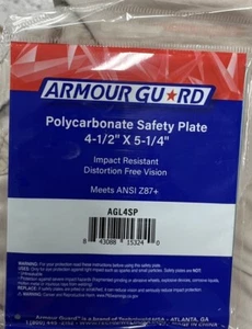 Armour Guard Safety Plate Paper Sleeve Polycarbonate 4-1/2" x 5-1/4" AGL4SP - Picture 1 of 1