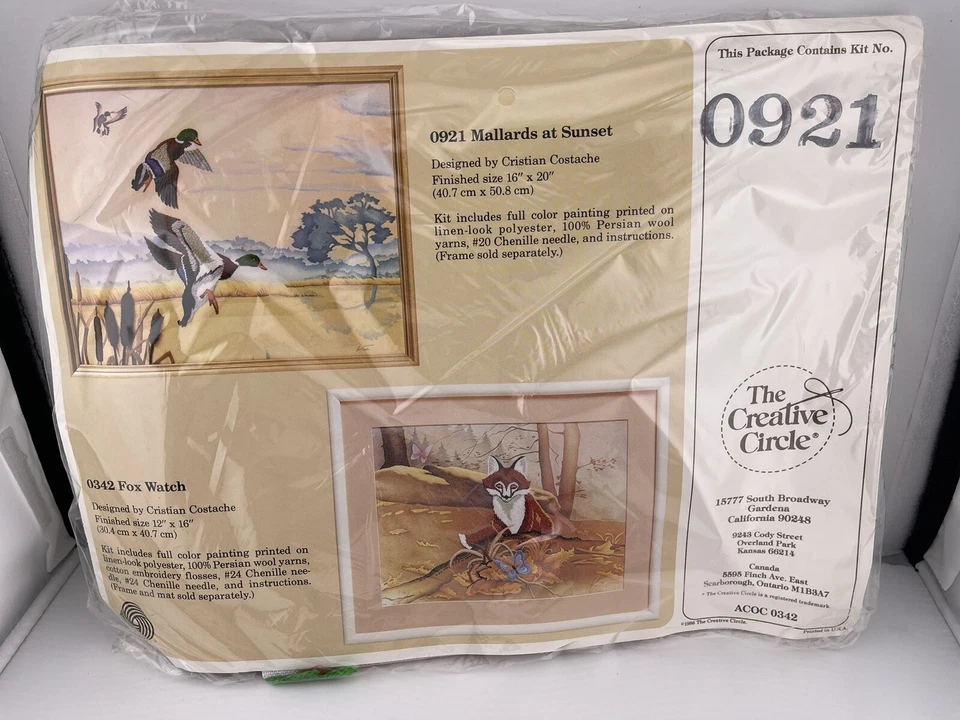 Vintage Creative Circle Mallards at Sunset # 0921 Needlecraft Kit - Image 1 of 4
