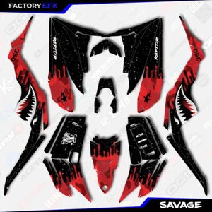 Red Savage Camo Racing Graphics kit fits Yamaha Raptor 350 04-13 Quad decals - Picture 1 of 2
