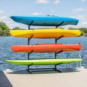 Garage Kayak Rack Metal Kayak Storage Rack 4-Tier Freestanding Kayak Stand AU - Picture 1 of 11