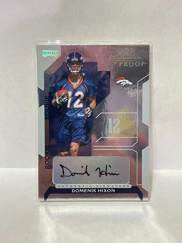 2006 Playoff NFL Playoffs Signature Proofs Gold #129 Domenik Hixon AUTOGRAPH /50 - Image 1 of 2