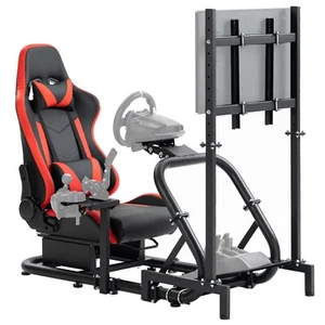 Zootopo Sim Racing Cockpit Con Supporto TV Adatto a Logitech G29 Thrustmaster - Imagen 1 de 8