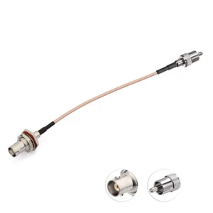 15cm RG316 LOW LOSS RCA MALE to BNC Female BIG BULKHEAD Pigtail Coaxial RF Cable - Zdjęcie 1 z 6