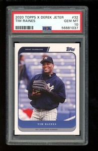 2020 Topps X Derek Jeter #32 Tim Raines (PSA 10)