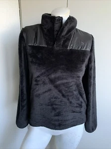 The North Face Oso Girls medium black 1/4 snap long sleeve pullover fleece - Picture 1 of 6