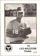 1975 Tucson Toros Team Issue #10 Leo Mazzone Amarillo Texas TX Baseball Card