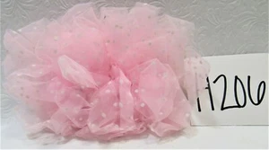 Hair Barrette Bow Pink Fabric Polka Dots Vintage - Picture 1 of 5
