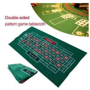 Blackjack Roulette Casino Poker Table Top Felt Cloth Cover Mat Green 60*90cm AU - Picture 1 of 11