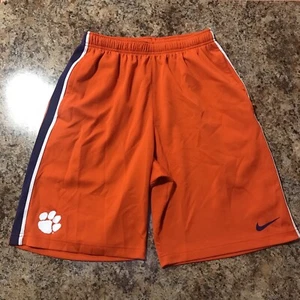 Nike Clemson Tigers Shorts Mens Small Orange Athletic Gym Training Football NCAA - Picture 1 of 16