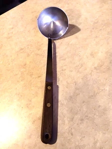 Vintage Robinson Knife Co Soup Ladle Stainless w Wood Handle Made in USA - Picture 1 of 5