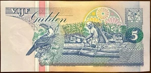Suriname 5 gulden 1998 P-136c CRISP UNC (1 piece) - Picture 1 of 2