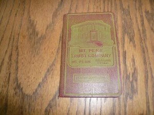 Mt Penn Trust Company Reading Pa Savings Department Book - Vintage - Bild 1 von 5