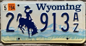 TARGA USA Originale auto WYOMING rodeo cowboy cavallo NUMERAZIONE IN RILIEVO - Picture 1 of 5