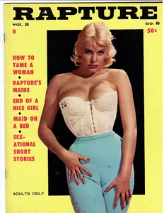 Vintage Men's Pinup Magazine RAPTURE V2#2, Figure Models 1961 June Wilkinson Cvr - Picture 1 of 3