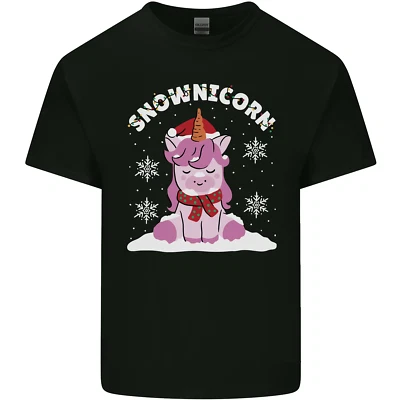 Christmas Snowicorn Funny Xmas Unicorn Kids T-Shirt Boys Girls - Image 1 of 4