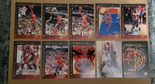 1995 Upper Deck MICHAEL JORDAN HEROES Full Set #37-45 3-1/2 x 5” Bulls Hof Goat