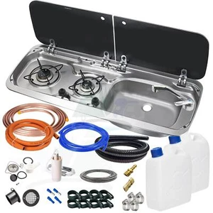 SMEV DOMETIC 9222 UNI CONVERSION KIT RIGHT SINK & HOB CARAVAN + TEMPLATE - Picture 1 of 1