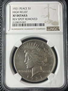 1921 Peace Dollar NGC XF Details REV Spot entfernt. Kostenloser Versand. Skuqutx008 - Bild 1 von 4