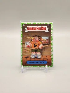 Pierced PERCY 2022 Topps Garbage Pail Kids Book Worms #42a Booger Green - Picture 1 of 2