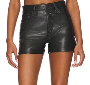 Pantaloncini Pistola Nova Vegan in pelle nera ardesia nuovi senza etichetta taglia 28 - Foto 1 di 8