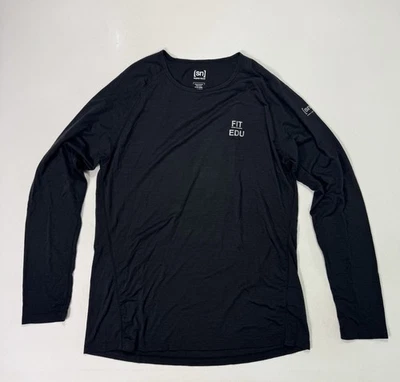 Camisa Super Natural SN Para Hombre 2XL Negra Manga Larga Mezcla Lana Merino Capa Base Foto 1 de 4