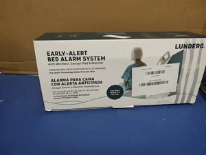 Sistema de alarma de cama de alerta temprana Lunderg con almohadilla de sensor inalámbrico y monitor usado - Imagen 1 de 6