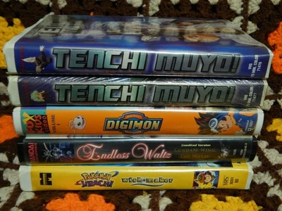 Pokémon Jirachi - Wish Maker + Tenchi Muyo! + Endless Waltz (VHS x 5) Anime LOT - Image 1 of 4