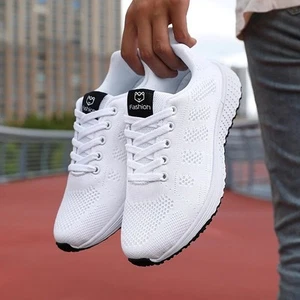 Women's Casual Flats Sports Shoes Mesh Breathable Trainers Ladies Shoes Platform - Bild 1 von 21