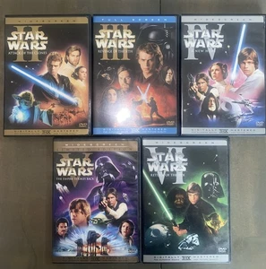 Star Wars DVD Episodes 2-6 (8discs total, Ep 3 Full screen , Others Full Screen) - Picture 1 of 2