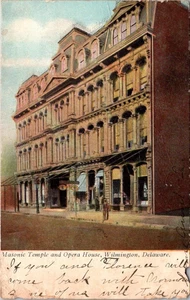 Postcard Masonic Temple and Opera House Wilmington Delaware DE Posted 1907 - Picture 1 of 2