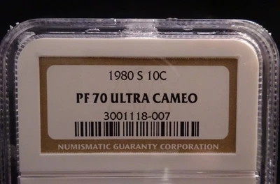 1980-S Roosevelt Dime NGC PF70 Ultra Cameo - Brown Label - Image 1 of 4