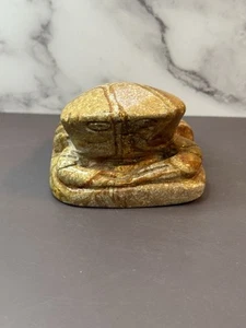 Crab Carved Marble Rock Looking Figure 2 1/2”W- 2 1/2” D-2 1/2”H - Picture 1 of 6