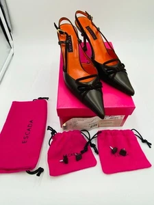 ++ Escada Leder Schuhe Sommerschuhe Sandale Sandalette Gr. 37,5 / 38  *Neu* ++ - Bild 1 von 6