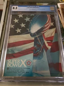 Programma calcio 1976 Super Bowl X (10) Pittsburgh v Dallas 1-18-76 CGC 8,5 - Foto 1 di 3