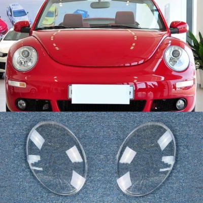 1Pair Headlight Headlamp Clear Lens Cover Shell+Sealant For 2004-2010 VW Beetle — 第 1/4 张图片