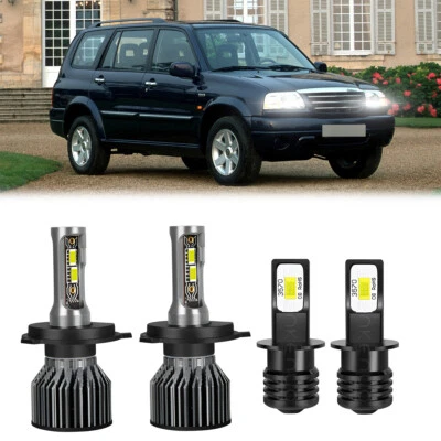 Combo de faros LED + faros antiniebla 4x 6500K para Suzuki Grand Vitara 2001-2005 Foto 1 de 4